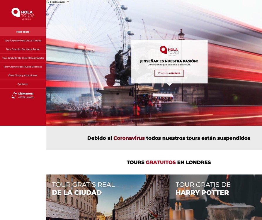 Portsmouth website design for a travel company